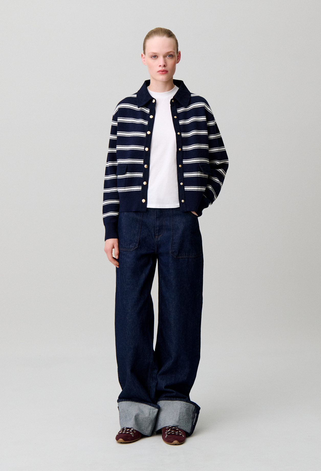Striped cardigan - Woman - Dual-color - Claudie Pierlot