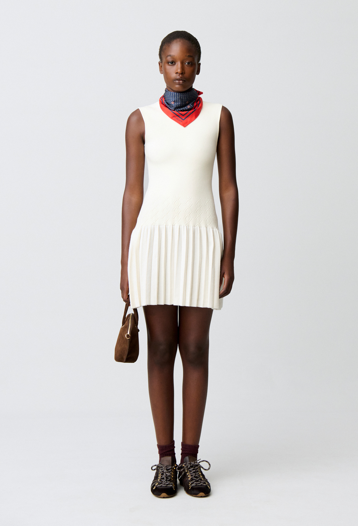 Knitted short dress - Woman - Ecru - Claudie Pierlot