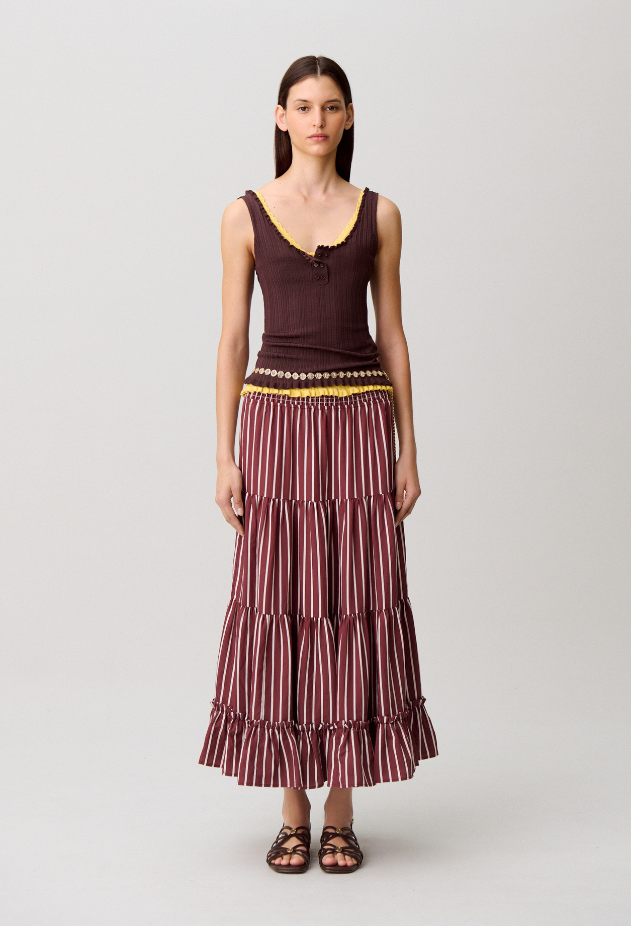Striped maxi skirt - Woman - Dual-color - Claudie Pierlot